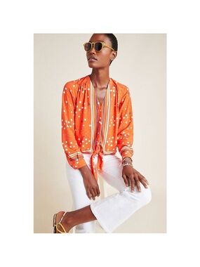 Anthropologie | Maeve Elan Scarf- Printed Blouse 8